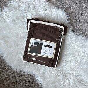 Sunham Home Fashions 300 Thread Count Brown King Duvet /Comforter Cover Set